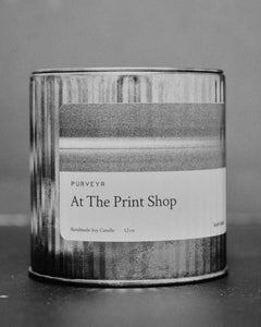 "At The Print Shop" — SAAN SAAN x PURVEYR Candle