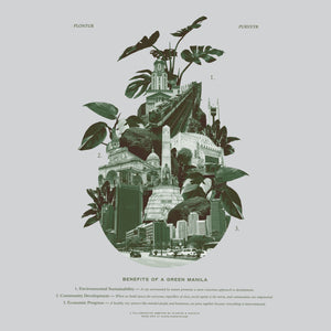 PLONTUR — PURVEYR "Green Manila" T-Shirt White
